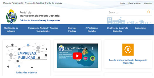 Captura home Portal Transparencia Presupuestaria