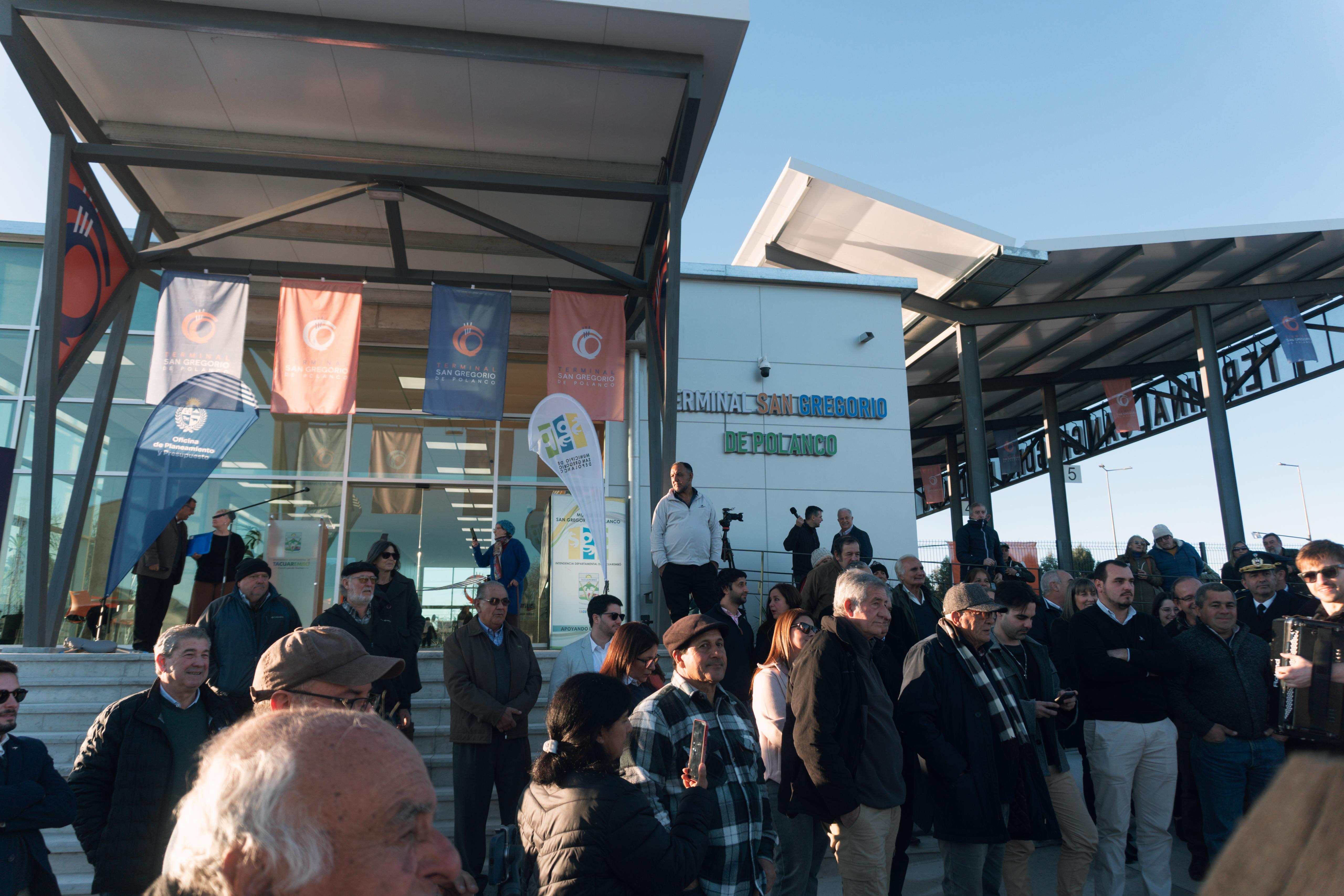 Inauguración de terminal de ómnibus en San Gregorio de Polanco