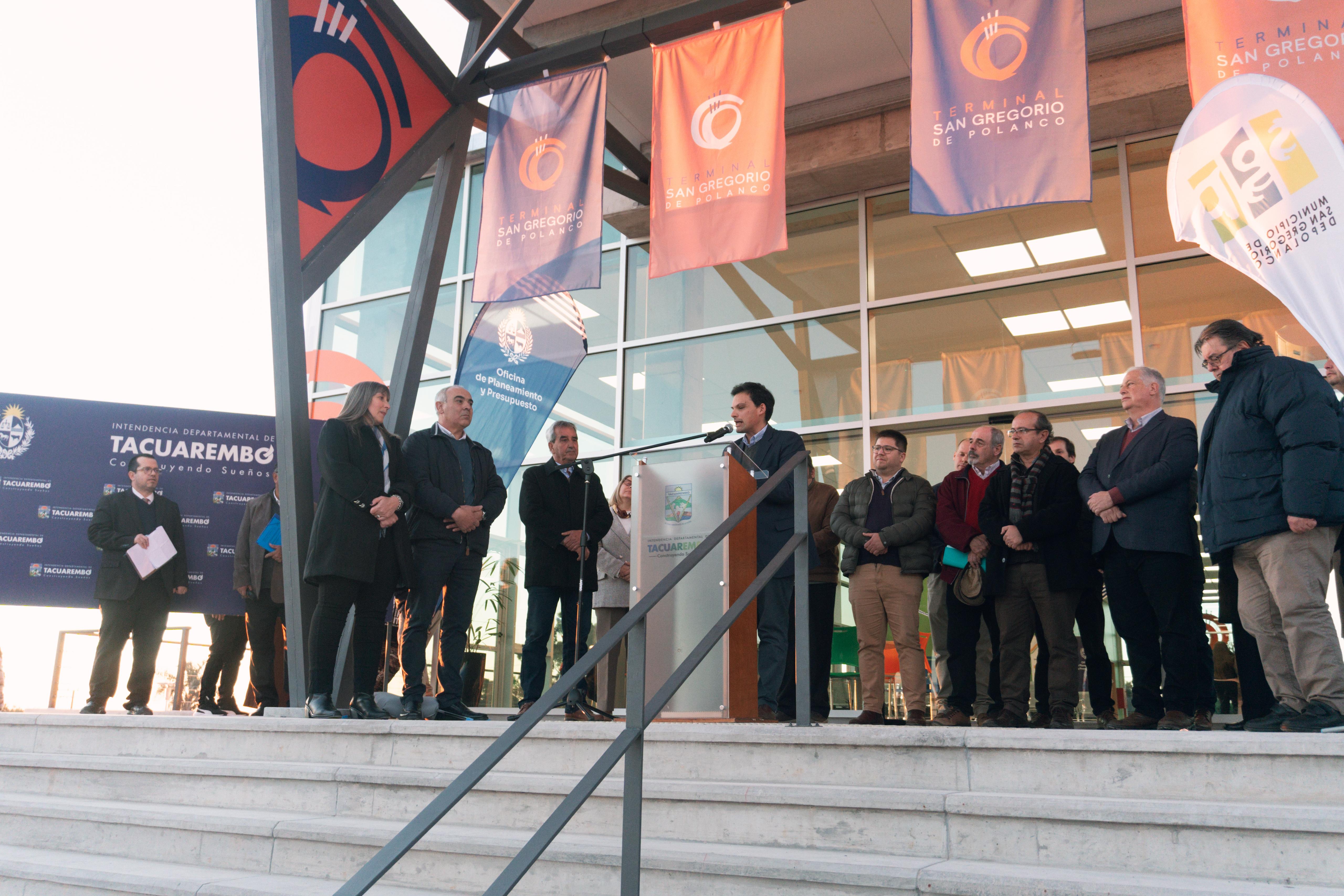 Inauguración de terminal de ómnibus en San Gregorio de Polanco