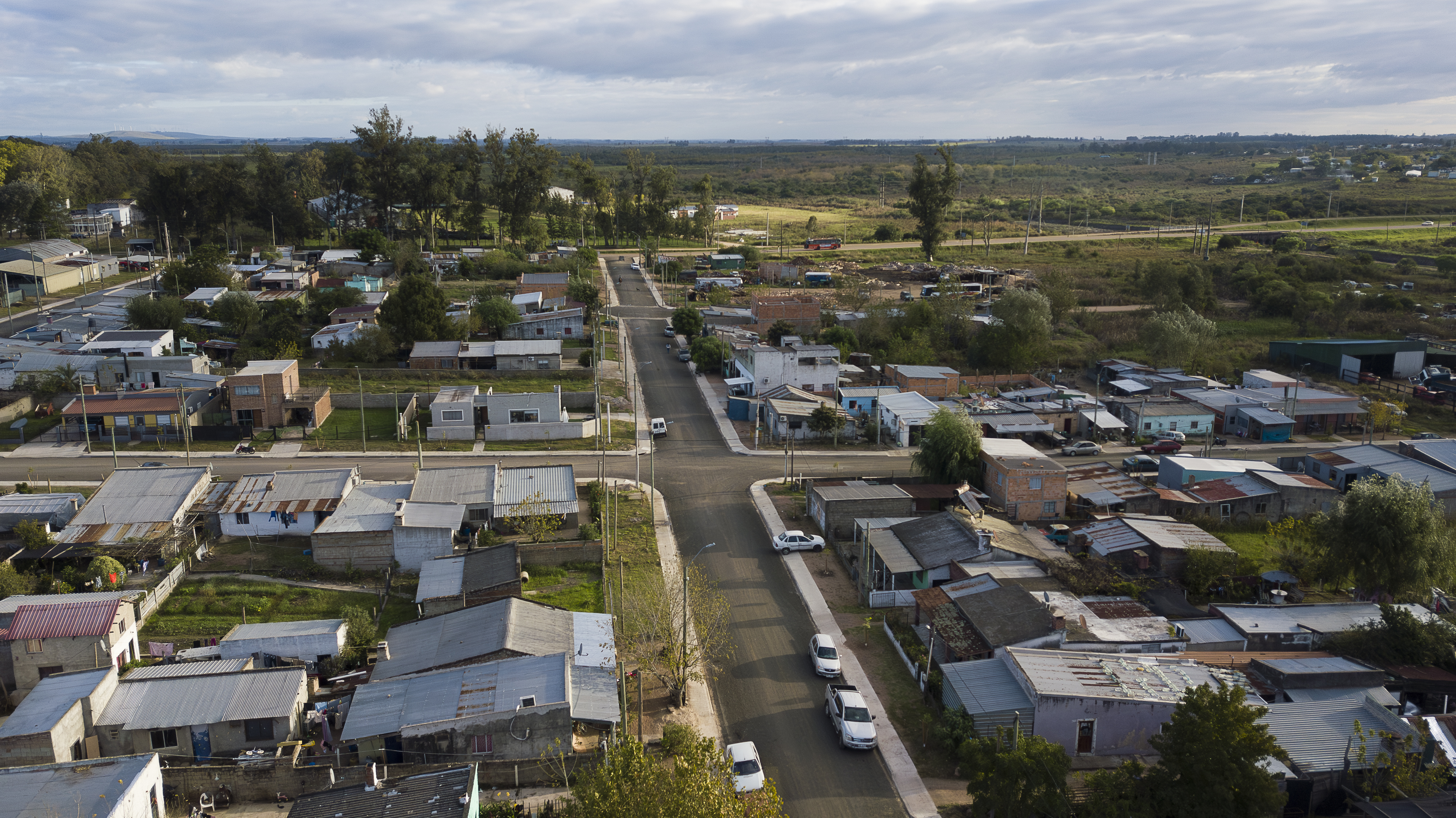 Obras de mejora urbana en Barrio Popular